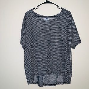 Old Navy Black and White Striped Shirt